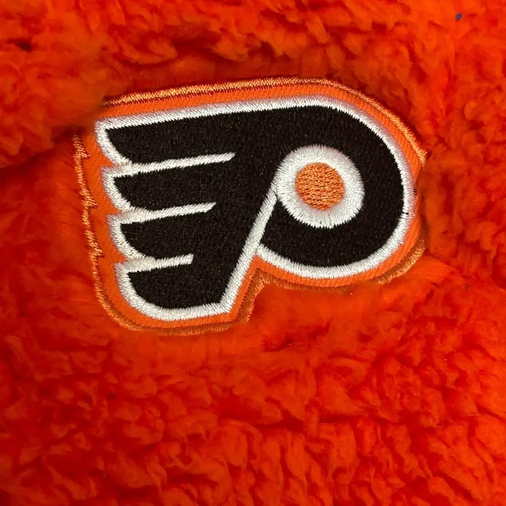 NWT NHL Philadelphia Flyers Infant Sherpa Hooded Footed Bunting 18M Orange